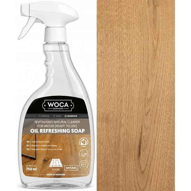Woca Oil Refreshing Soap Spray Natural 0,75 l mýdlo s olejem na dřevo