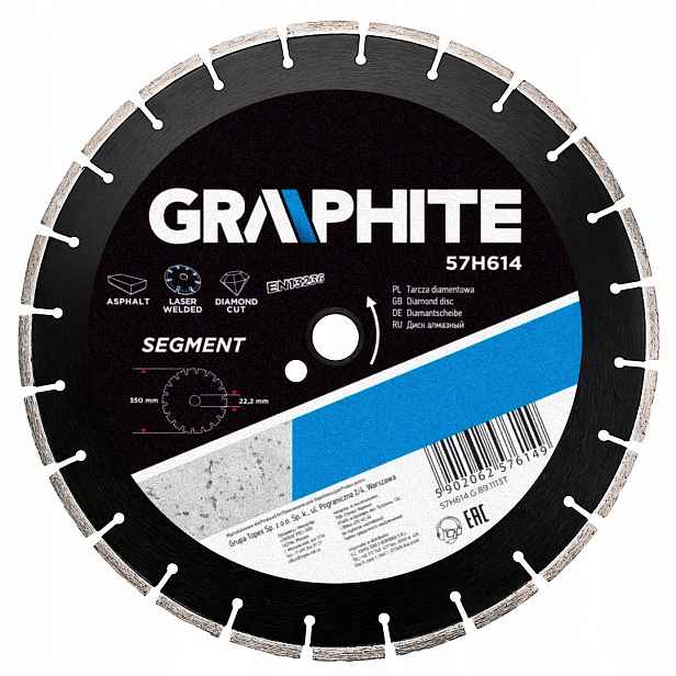 Graphite Diamantový Kotouč 350X25,4 Segment 57H614