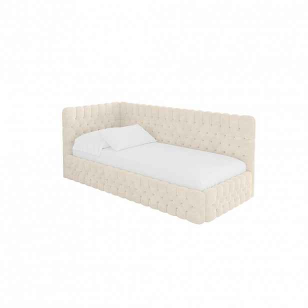 ALTDECOR JEDNOLŮŽKOVÁ POSTEL pro mládež s úložným prostorem, vpravo - MULY 80x200 béžová