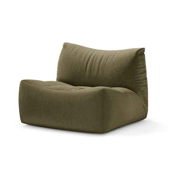 Khaki sametové křeslo Tove – Micadoni