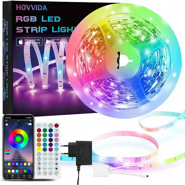 Rgb Led Pásek 5M 24V Bluetooth Dálkový Ovladač 150 Led