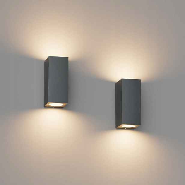 Venkovní Nástěnná Led Lampa S Horním A Spodním Osvětlením IP65 2 Kusů