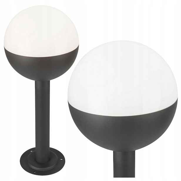Zahradní Led lampa Stojací venkovní lampa Kula E27 IP44 50 cm Černá Ulsa