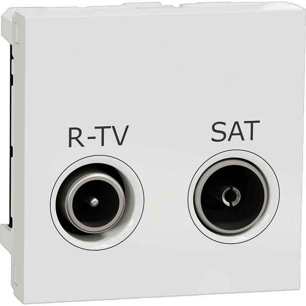 Zásuvka anténní koncová Schneider Unica Nová TV/R/SAT bílá