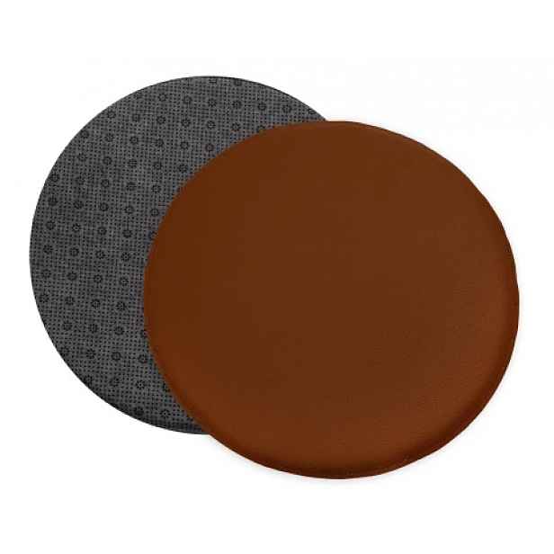 Podsedák na židle hnědý 38 cm, imitace kůže