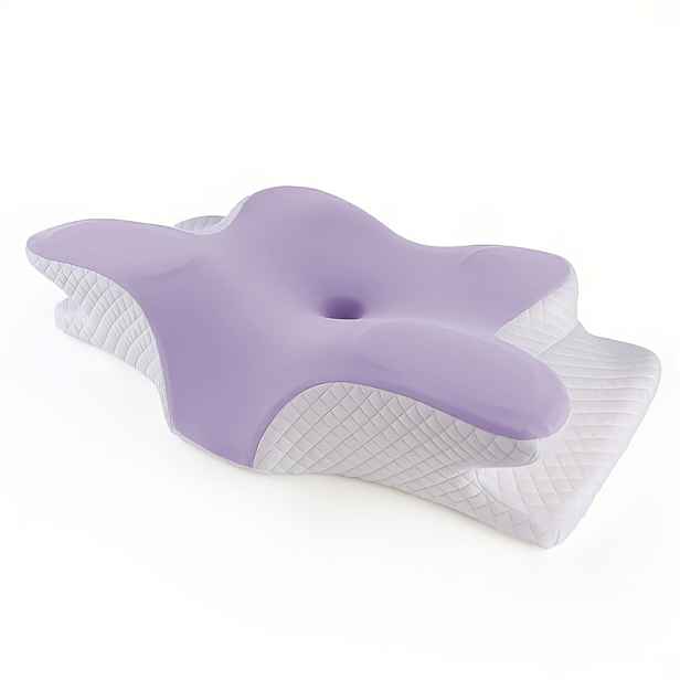 TEMU Ergonomický motýlí polštář | Měkký, pohodlný, pomalý návrat do původního tvaru, krční opora, polyester, celoroční použití