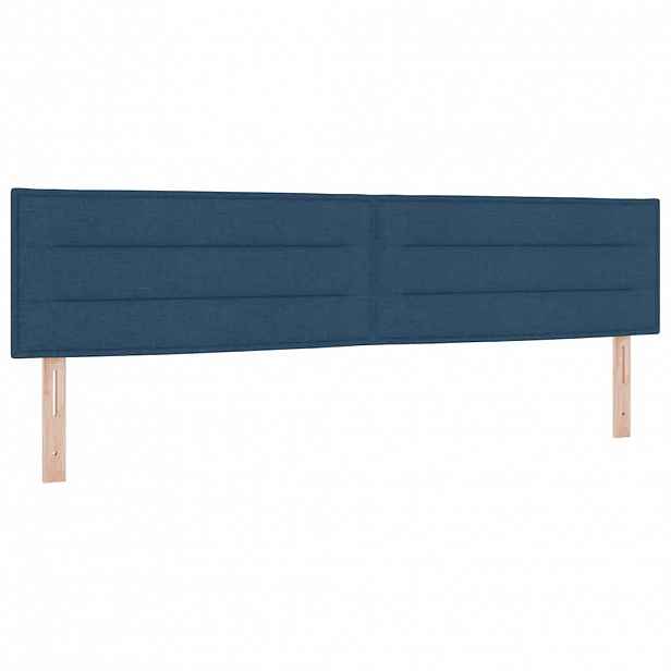 vidaXL Čelo postele Modrá 200 cm textil