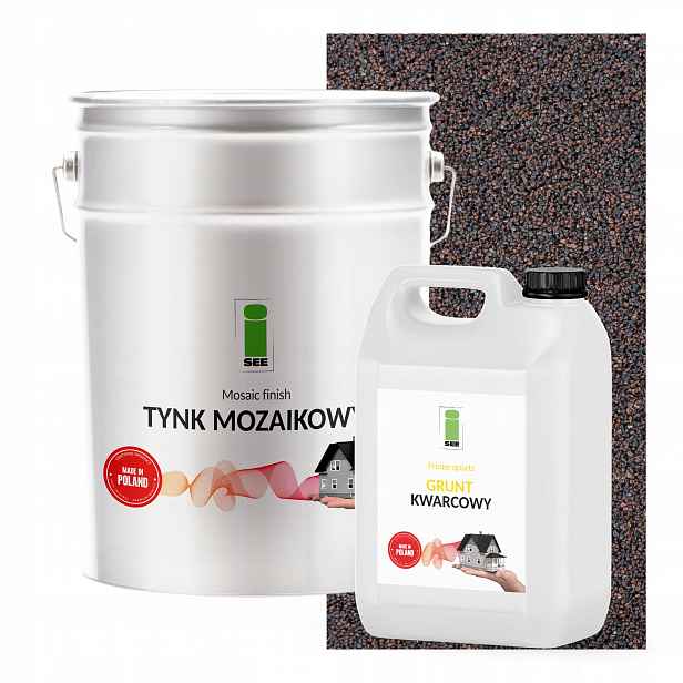 Mozaiková Omítka Hnědá 25 kg Barevná Půda Set Na 6,6 m2