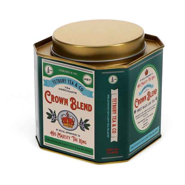 Kovová dóza na sypaný čaj Crown Blend – Rex London