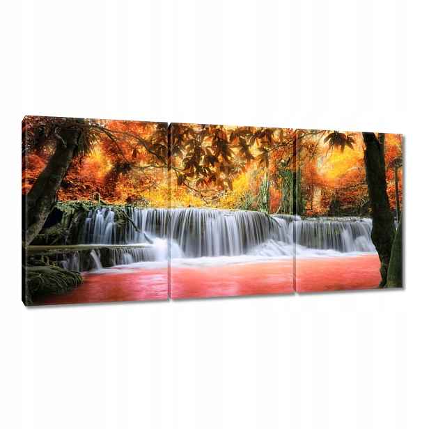 Obraz 150x70 Oranžový vodopád