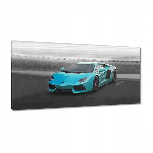 Obrazy 115x55 Tyrkysové sportovní auto