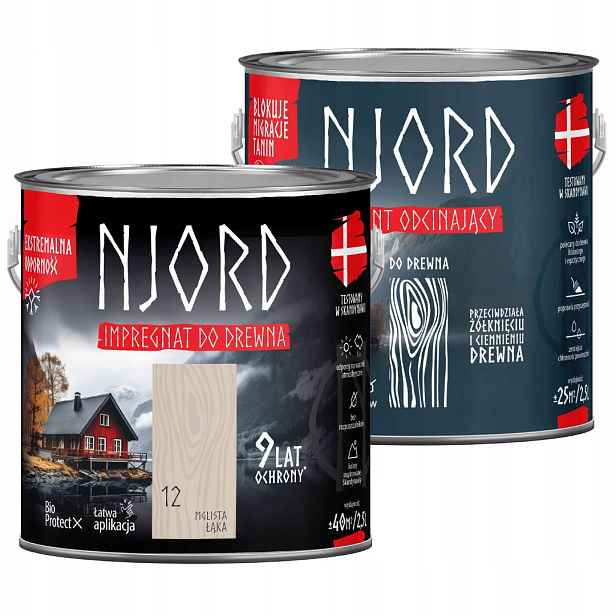 Sada Njord Impregnace Na Dřevo 2,5 L Mlhavá Louka Njord Zemina 2,5 L