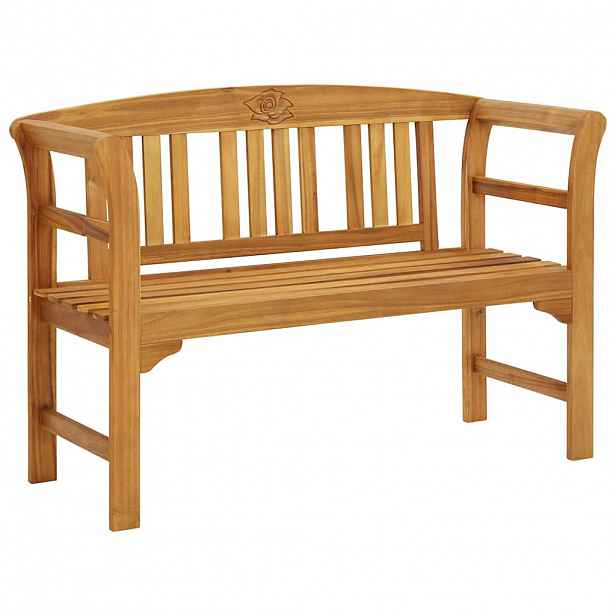 vidaXL Růžová lavice 1 -místná 114 cm Solid acacia wood Natural