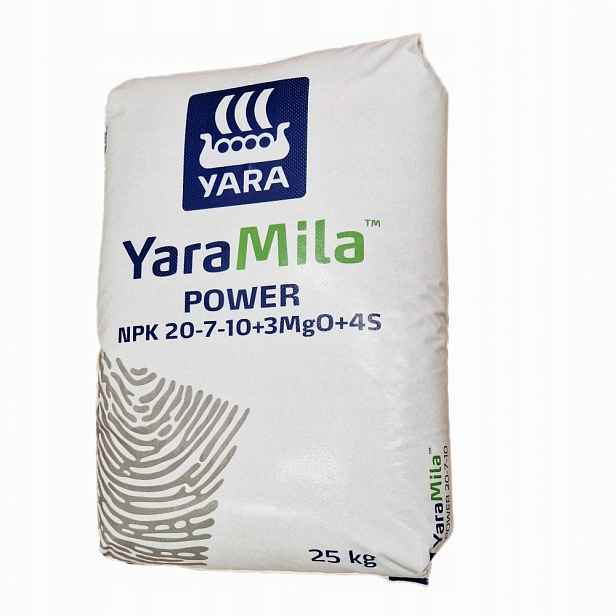Yara Mila Power Npk 20-7-10 Granulované hnojivo pro trávníky 25 kg