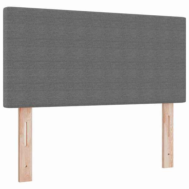 vidaXL Čelo postele Světle šedá 80 cm Žebrovaná látka