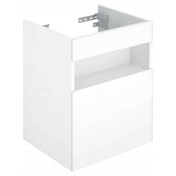Keuco Stageline - Umyvadlová skříňka, 46x63x38 cm, 1 dvířka, panty vpravo, s osvětlením a USB, bílá 32822300102