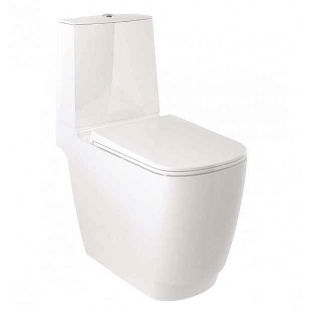 Kludi Resa S - WC kombi mísa, spodní odpad, Rimless, Spiralflush, lesklá bílá 27WCB0243