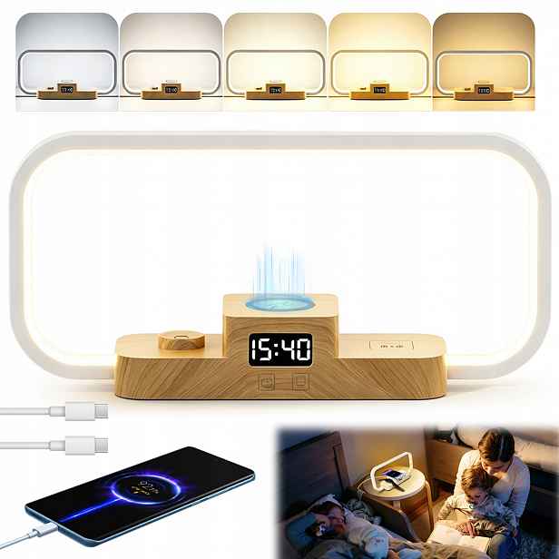 Stolní Lampa Led Stolní Lampa Školní Nabíječka Qi Nastavitelná 3W
