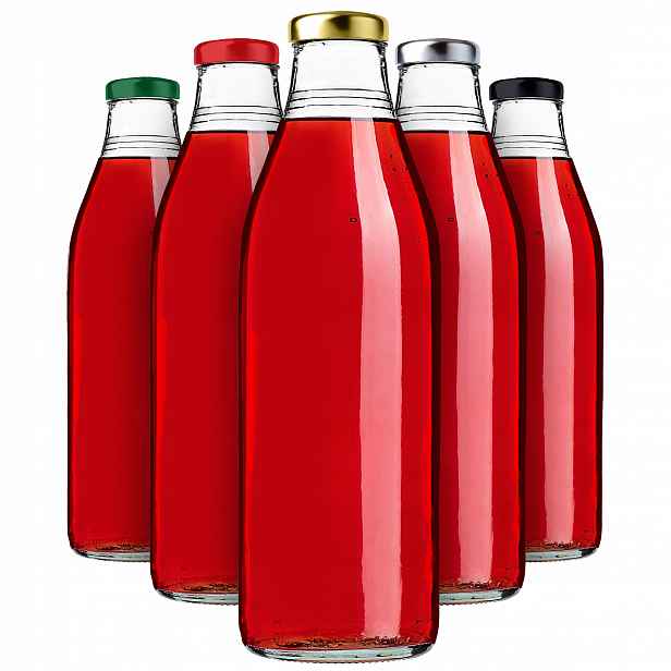 Zavařeniny Lahev 1L 1000 ML Na Džusy, Likéry A Džus Se Šroubovacím Uzávěrem 20 ks