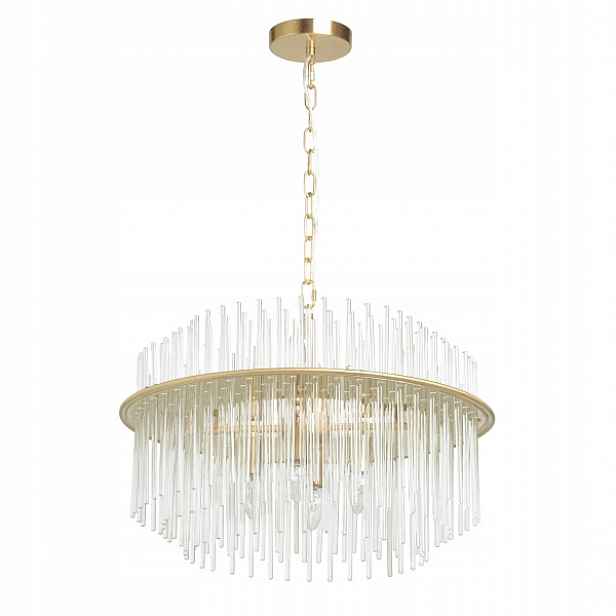 Závěsná lampa Křišťálová Zlatá Stropní Glamour Lustr 6xE14 Toolight