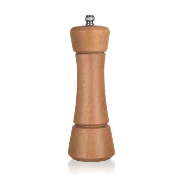mlýnek NATURAL 16,5cm na koření, dřevo, ker.strojek