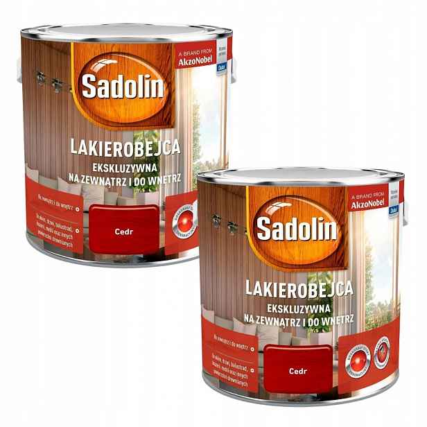 Sada Sadolin Lakobejca 2x2,5L Exkluzivní Na Cedrové Dřevo 5L