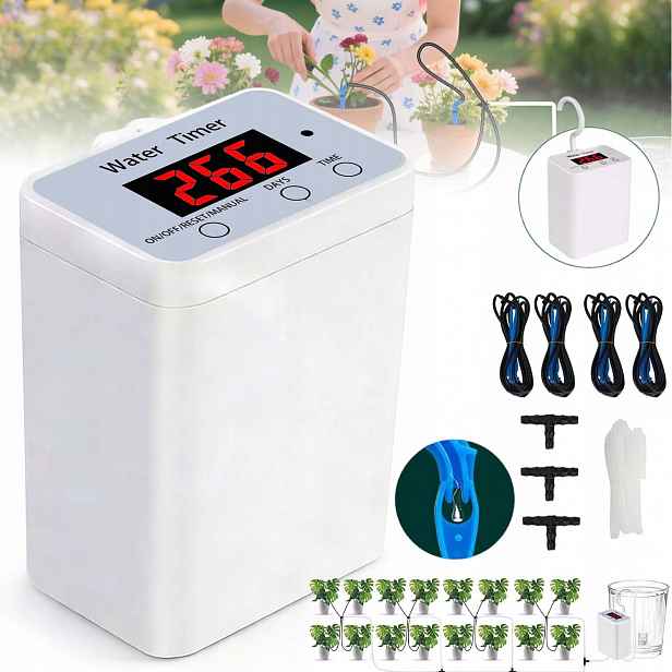 Systém Automatického Zavlažování Na Zavlažování Zahrady S 16 Hlavami 2000 Mah