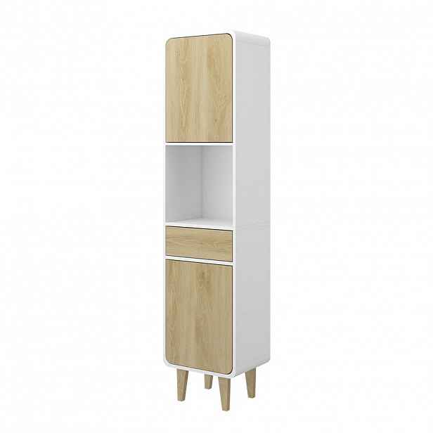 Vicco KOUPELNOVÝ NÁBYTEK Arla Bílá/dub 40 x 161 cm