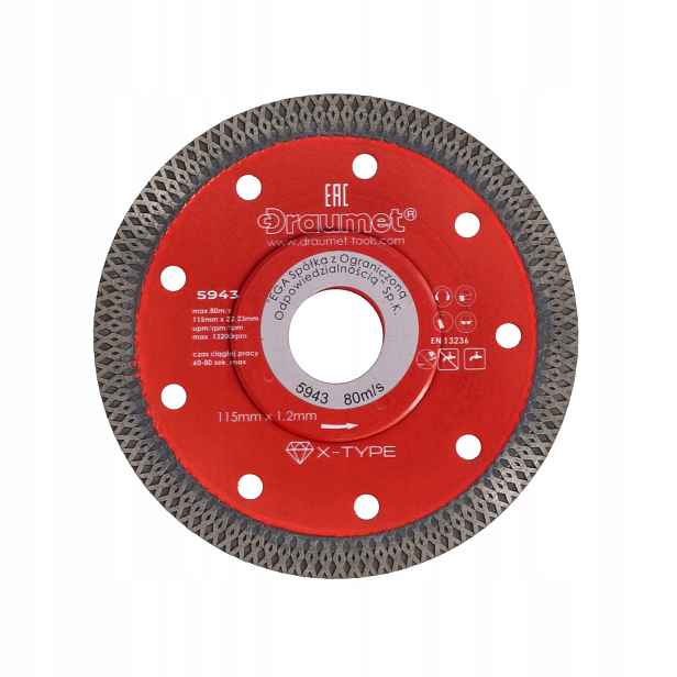 Draumet diamantový kotouč X-type 115x22,23x1,2 mm, 5 ks