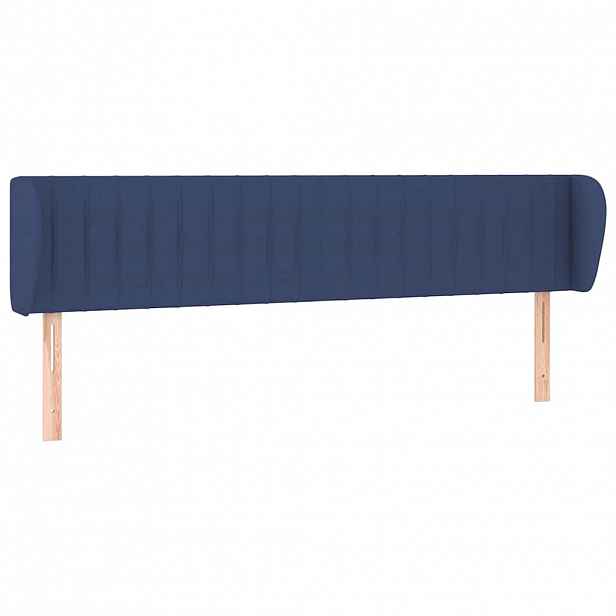 vidaXL Čelo postele typu ušák modré 163x23x78/88 cm textil