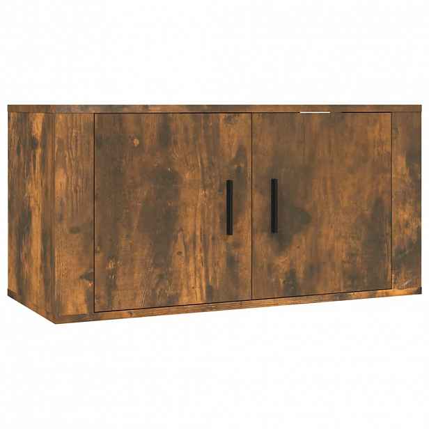 vidaXL Nástěnná TV skříňka kouřový dub 80 x 34,5 x 40 cm