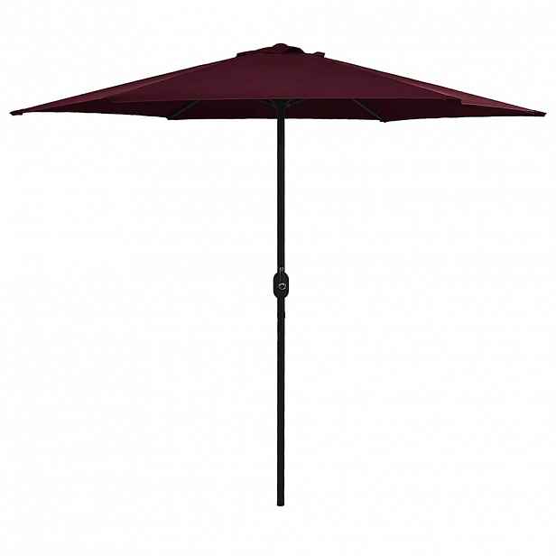 vidaXL Zahradní slunečník s hliníkovou tyčí 270 x 246 cm bordó