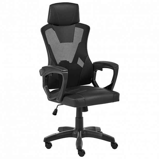 Beliani KANCELÁŘSKÁ ŽIDLE Umělá kůže Černá Ignis