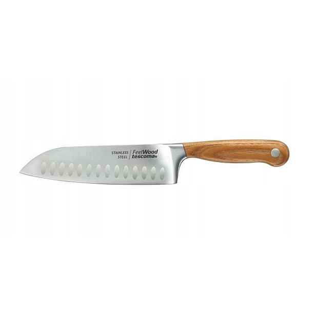 Nůž Santoku Tescoma Feelwood 17 cm Japonská Ocel Jasanové dřevo