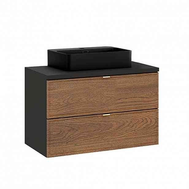 Petits-meubles UMYVADLO 80.2cm Elena Dřevo a černá