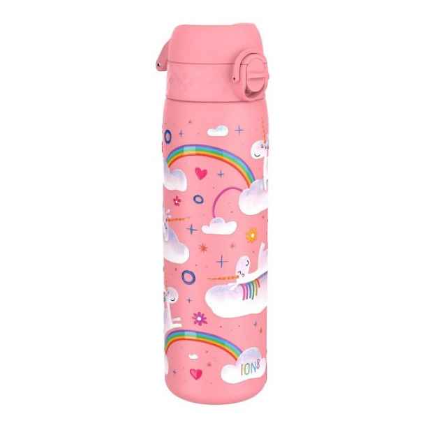 "Slim" dětská láhev na vodu, nerezová ocel, 600ml, Unicorn Rainbows -