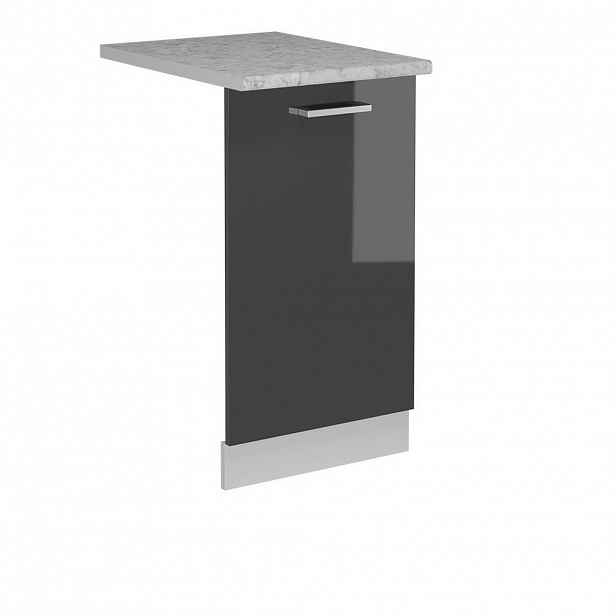 Vicco ČELNÍ PANEL MYČKY R-Line Antracitový vysoký lesk 45 cm s pracovní deskou