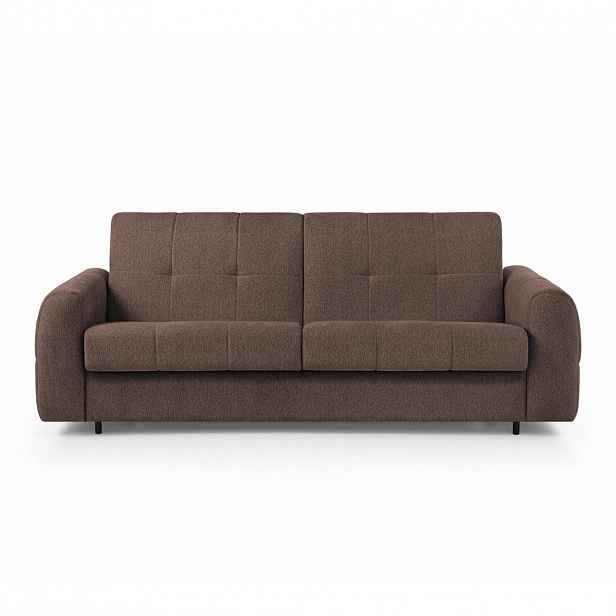 Beautysofa ROZKLÁDACÍ POHOVKA Pireus s italským mechanismem, 160×200, hnědá