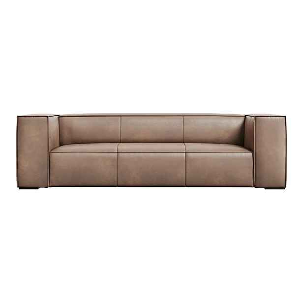 Světle hnědá kožená pohovka 227 cm Madame – Windsor & Co Sofas