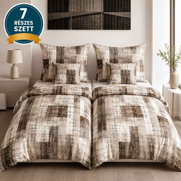 TEMU Sada ložního prádla A12-7, 7 ks, abstraktní , 80% bavlna, 20% polyester