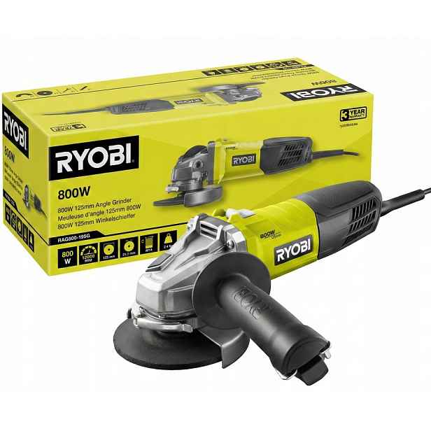 Úhlová bruska 800 W 125 mm RAG800-125G Ryobi