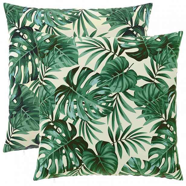 vidaXL Povlak na polštář 2 pcs HEERLEN Vzor listů 65 x 65 cm Polyester