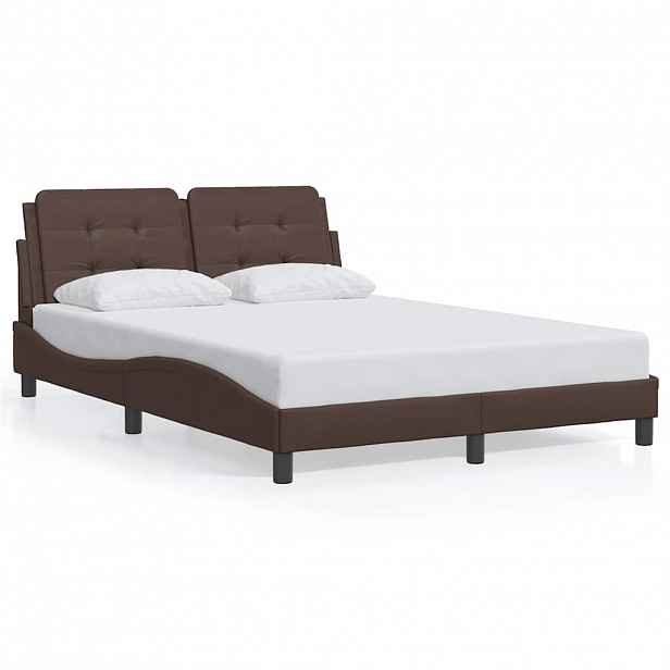 vidaXL Rám postele bez matrace Zadar hnědý 120x200 cm umělá kůže