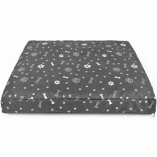 Voděodolná matrace pro psy ROCKY ZIP CLEAN antracitová S, M, L, XL, 2XL, 3XL Rozměr: L 90x65x10 cm