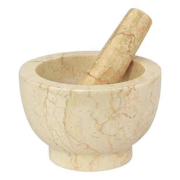 Cilio Mramorový hmoždíř, 13 cm, béžová