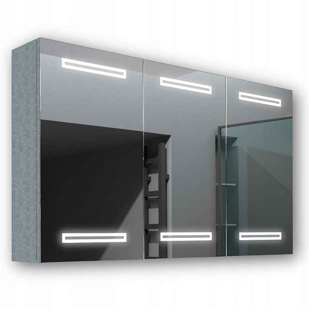 Dřevěná skříňka 120x70 Led zrcadlo Mars Beton
