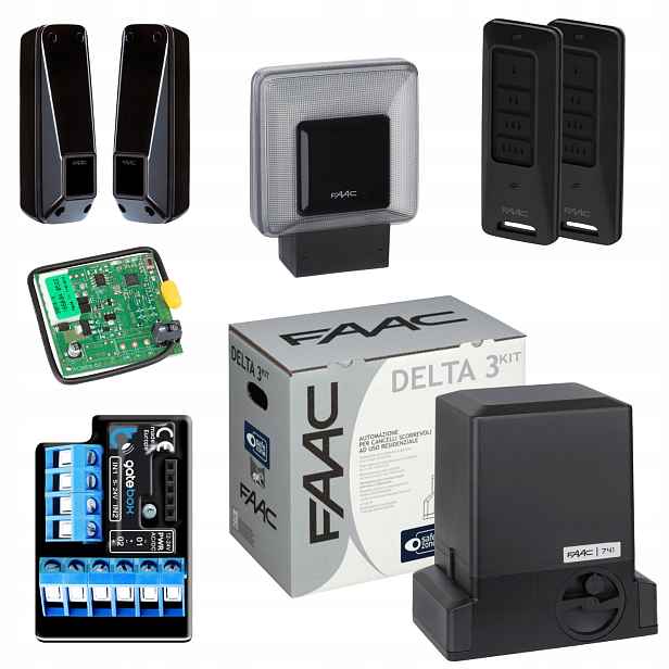 Faac DELTA3+ Modul WiFi Lampa+ Pilot XT4 Fds 2ks pohon posuvné brány