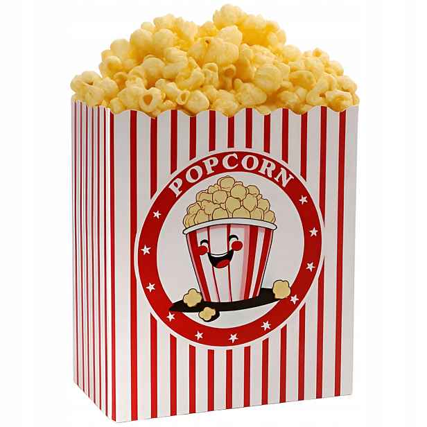 Krabička na popcorn velká 19x10x22,8 cm ~4350 ml 300 ks balení na popcorn