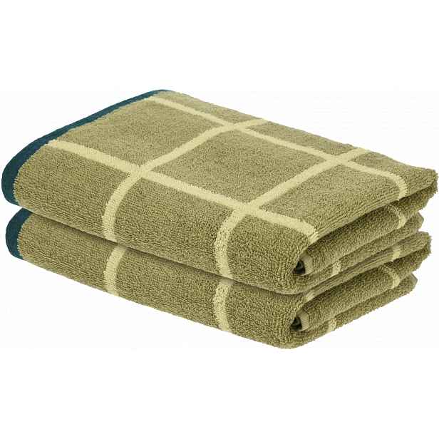Livarno® Froté ručník, 50 x 100 cm, 550 g/m², 2 kusy (zelená)