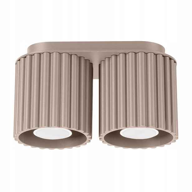 Sollux Lighting Aura stropní svítidlo taupe oválný 21 cm 2xGU10